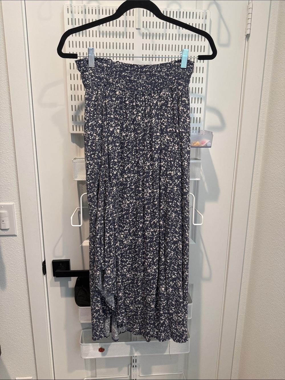 Final Touch Navy Blue Floral Maxi Skirt